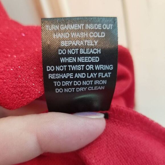 Trixxi Red Sparkle Dress Large - Picture 8 of 8